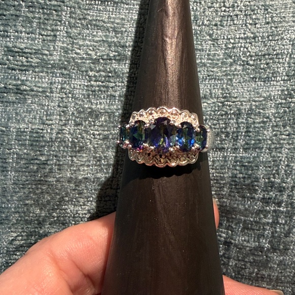 JTV Oval pure blue topaz ring! - Picture 8 of 9